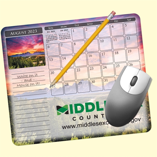 MousePaper®Calendar 12 Month (Landscape) Mouse Pad