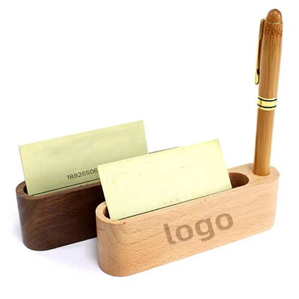 Wooden Business Card Organizer Holder