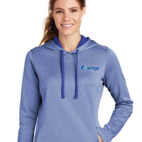 Sport-Tek Ladies PosiCharge Sport-Wick Heather Fleece Hoo...