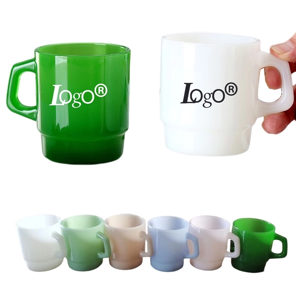 8 Oz Jade Stacked Coffee And Tea Cup D Handle