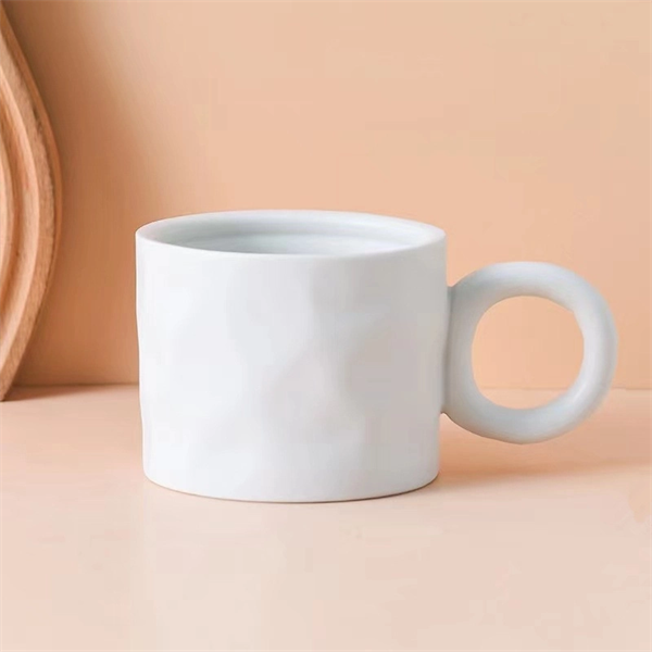 15oz Ceramic Tea Coffee Cup with Round Handle