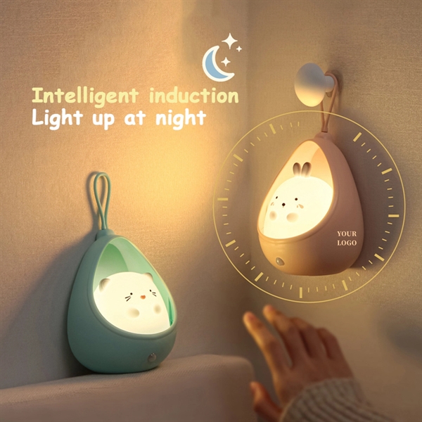 Cute Cartoon Silicone Led Night Motion Sensor Light