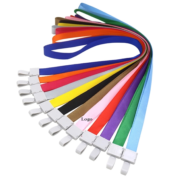 Flat Nylon Lanyard Strap For ID badge Holders