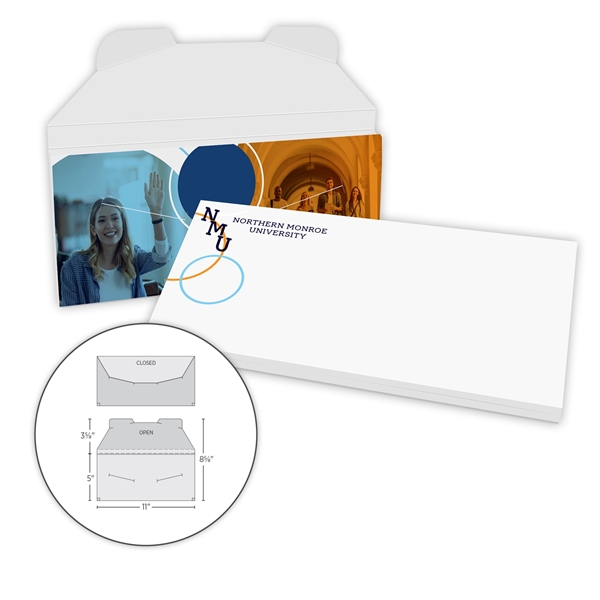 Fold Over Flap Folder - Expandable 3/4" Gusset