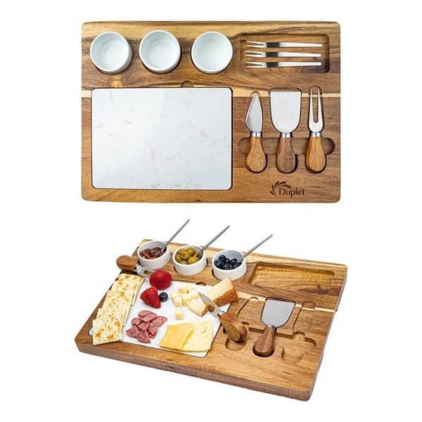 Milton 11-Piece Bamboo Cheese Set