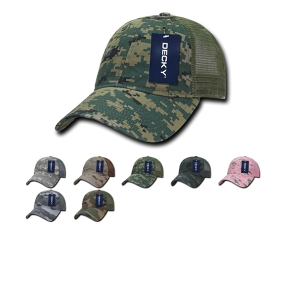 Relaxed Camo Trucker Cap with Mesh Back
