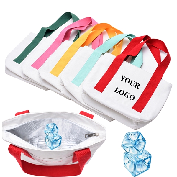 Designer Tote Canvas Cooler Bag