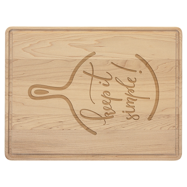 11.5" x 8.75" Maple Cutting Board with Drip Ring
