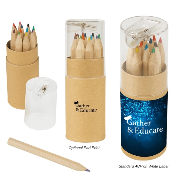12-Piece Colored Pencil With Sharpener
