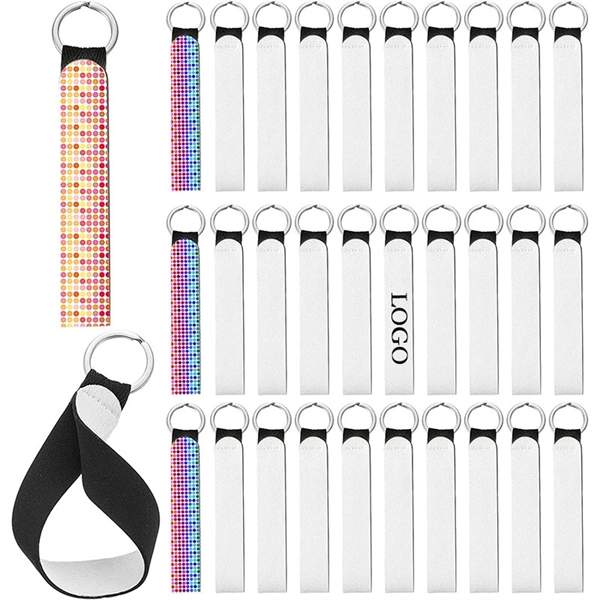 Neoprene Sublimation Wristlet Keychain