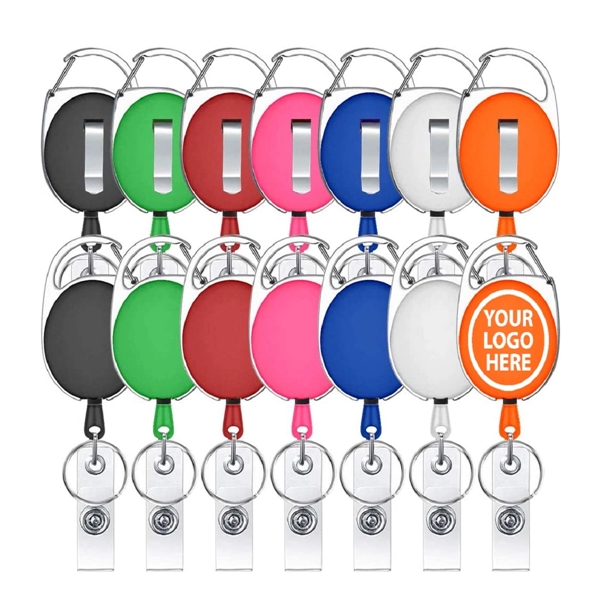 Retractable Carabiner Style Badge Holder