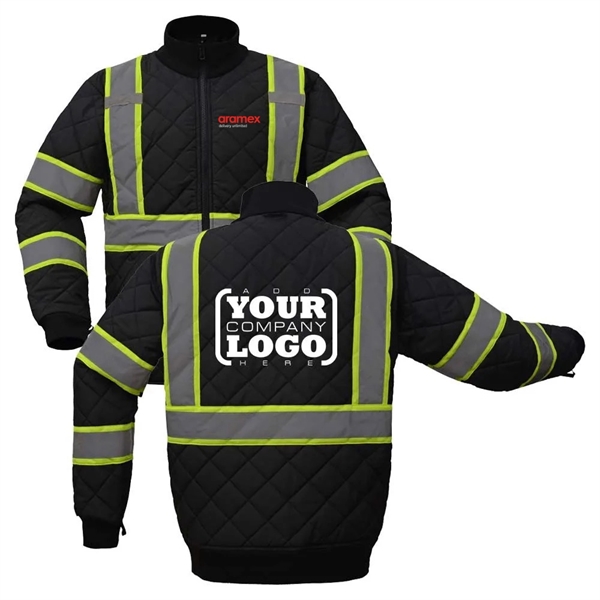 Class 3 HiVis Enhanced Visibility Quilted Safety Jacket