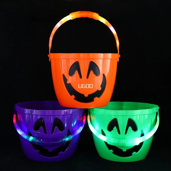 Halloween Light Up Pumpkin Bucket
