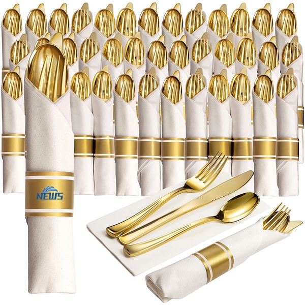 Pre Rolled Napkin and Cutlery Set
