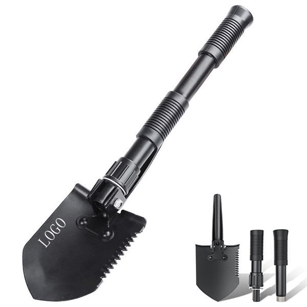 Folding Steel Shovel With Detachable Handle Extension