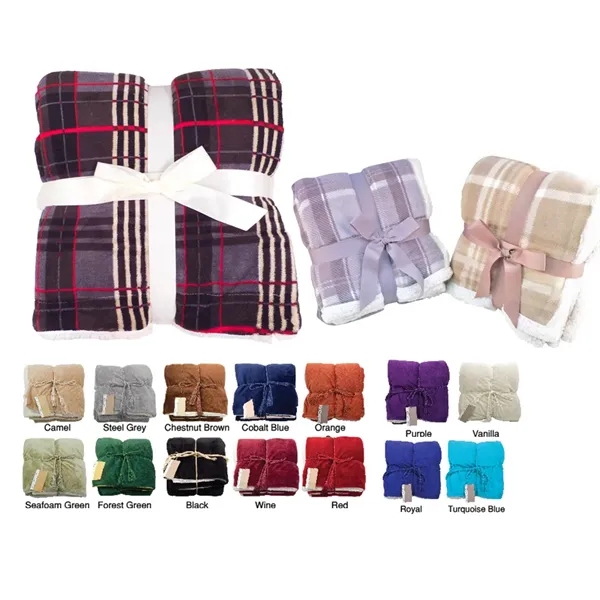 Lambswool sherpa Throw