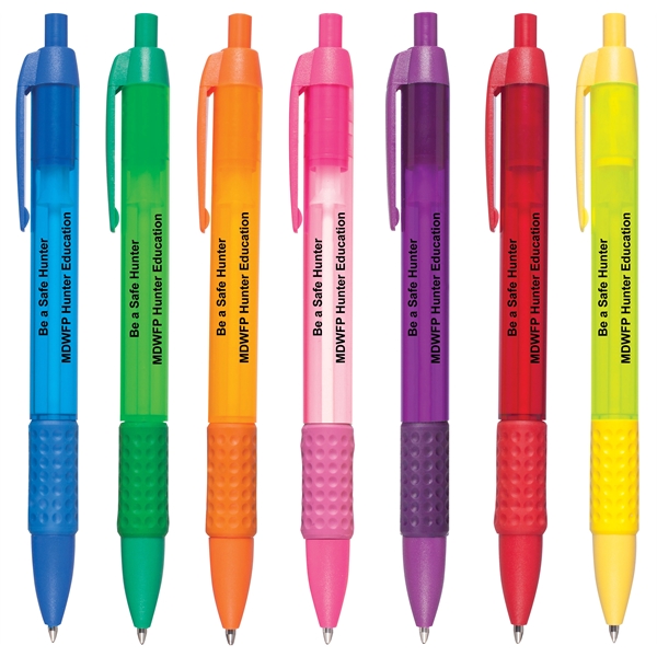 Widebody Retractable Transparent Gripped Pen