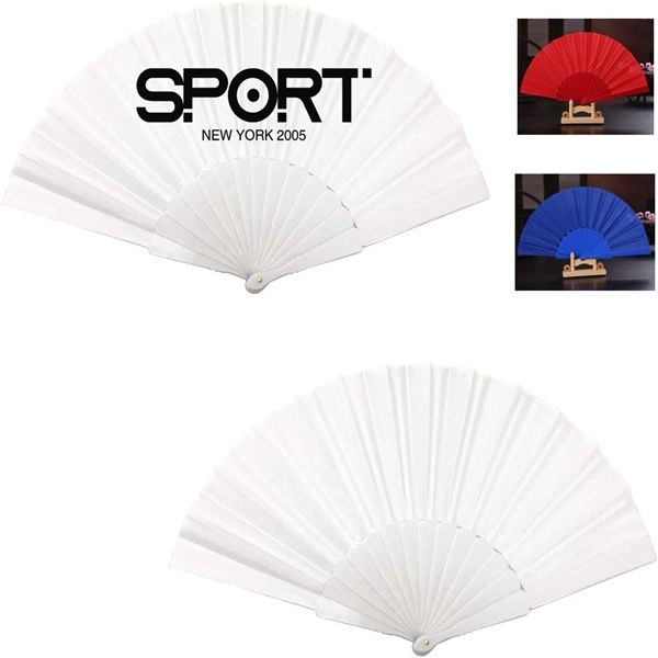 Plastic Handheld Foldable Hand Cloth Fabric Fan