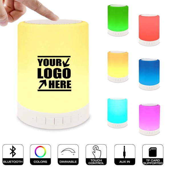 Touch Bedside Lamp With Bluetooth Speaker