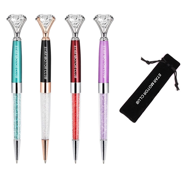 Crystal Diamond Ballpoint Pen With A Pouch