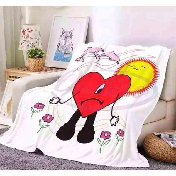300 gsm Plush Flannel Sublimation Blanket, soft feel 25 x 50