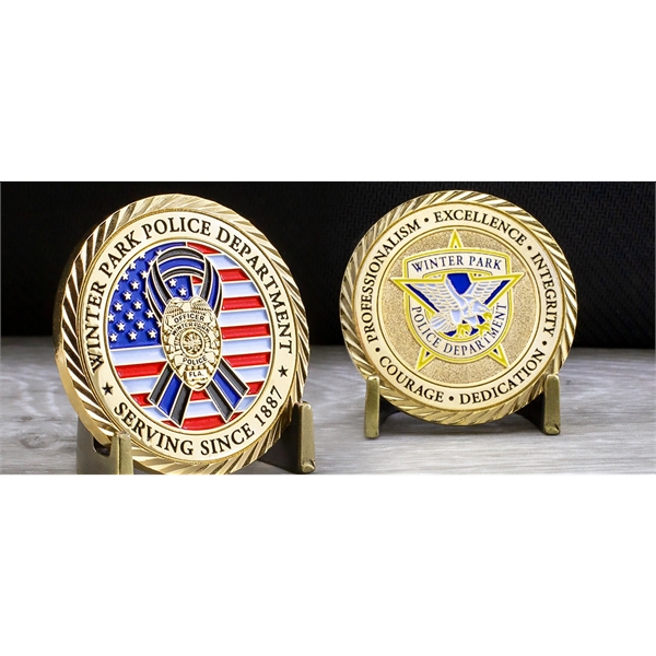 Police Challenge Coins - Die Struck With Enamel Colors