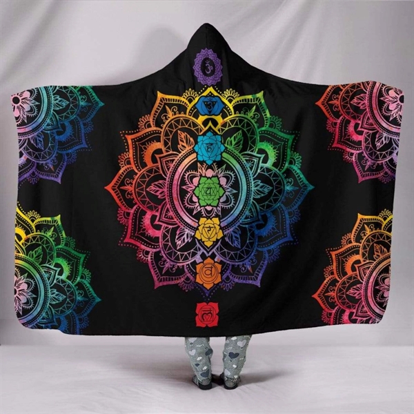 50x80 Hoodie Sherpa Crystal Velvet Sublimation Cloak Blanket