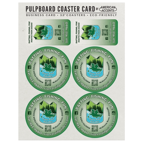 Coaster Card Pulpboard 80 pt Full Size
