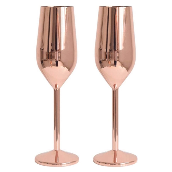 304 Stainless Steel Champagne Flute Rose Gold 200ML