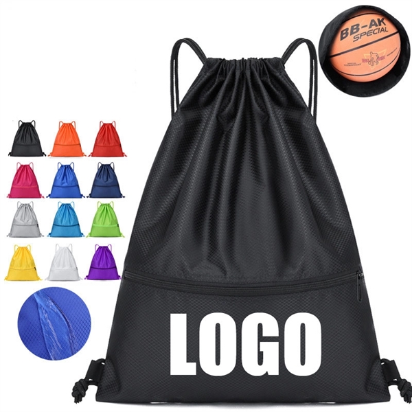 Custom Drawstring Backpack Bag, Waterproof,zipper pocket