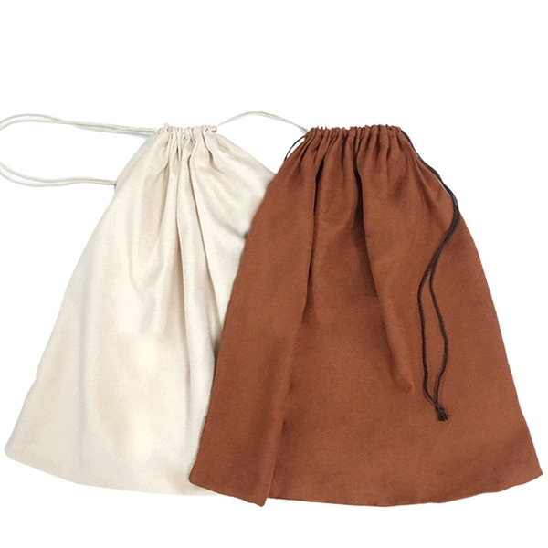 Suede Drawstring Bag