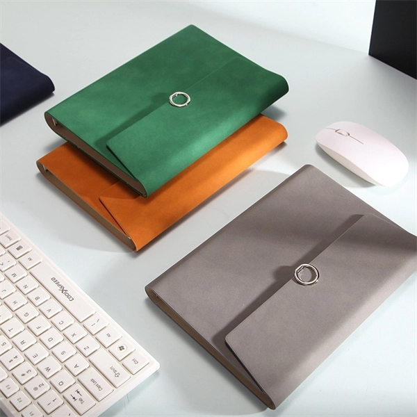PU Leather Three-fold Loose Leaf Binder Notebook