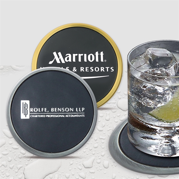 Classic Printed Leather Coaster