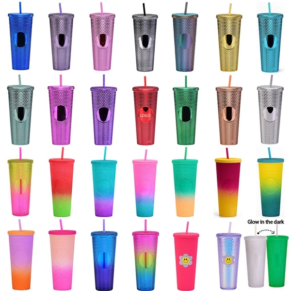 Studded Disco Bling Cup Matte Black Tumbler