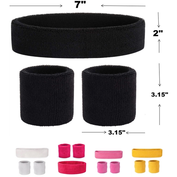 Sport Headband Wristband Set