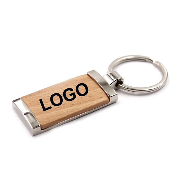 Wood Metal Key chain