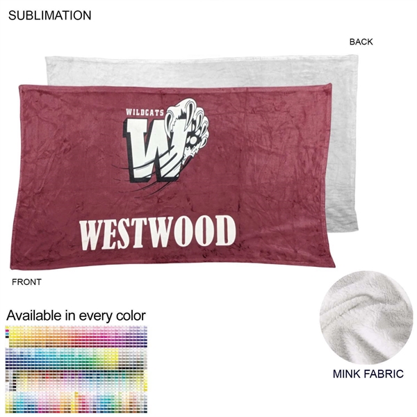 Plush and Cozy Mink Flannel Fleece Blanket 30x60, Sublimated