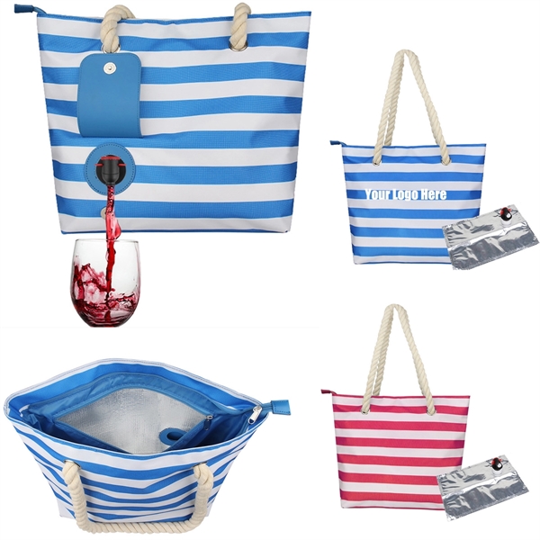 Beach Wine Purse With Hidden Insulated Compartment