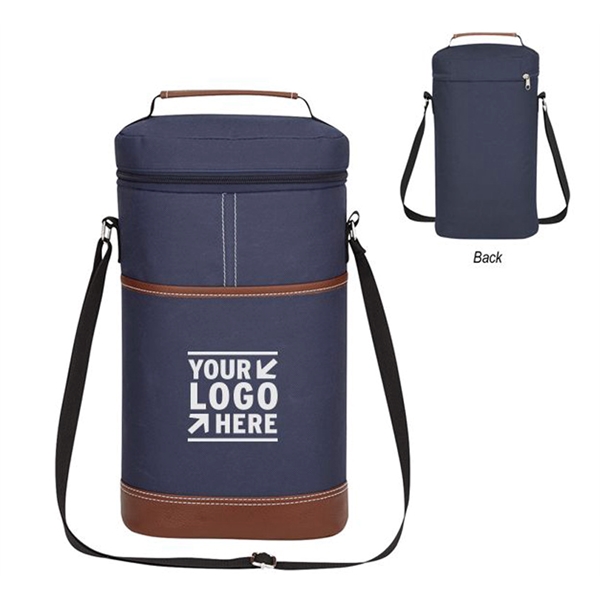 2 Bottle Wine Tote Carrier Cooler Bag