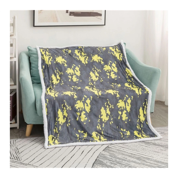 40x50 Luxury Sherpa Plush Crystal Velvet Sublimation Blanket
