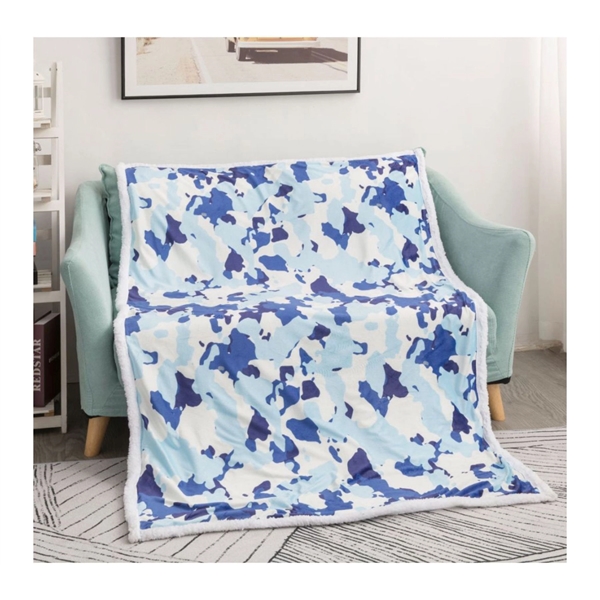 40x60 Luxury Plush Crystal Velvet Sublimation Sherpa Blanket