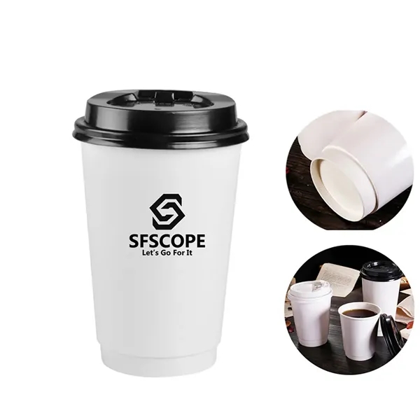 16oz Disposable Coffee Cup w/ Lid