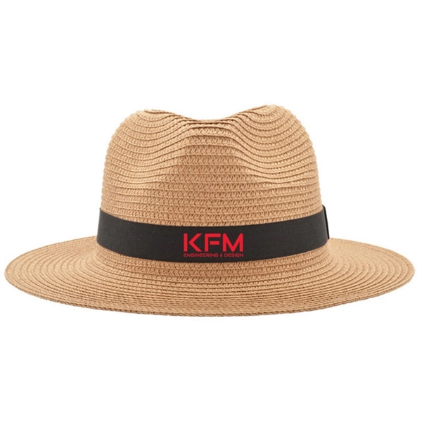 Classic Straw Fedora Hat