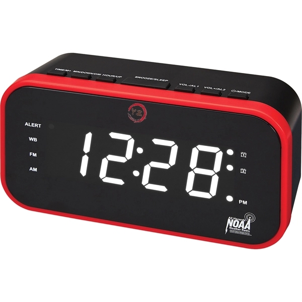 AM/FM Weather Band Clock Radio with Alert