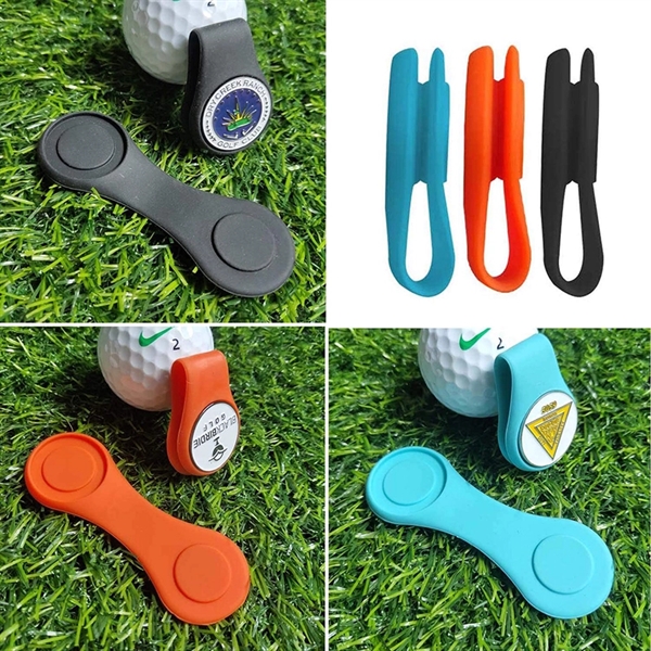 Silicone Golf Ball Marker Hat Clip Strong Magnetic