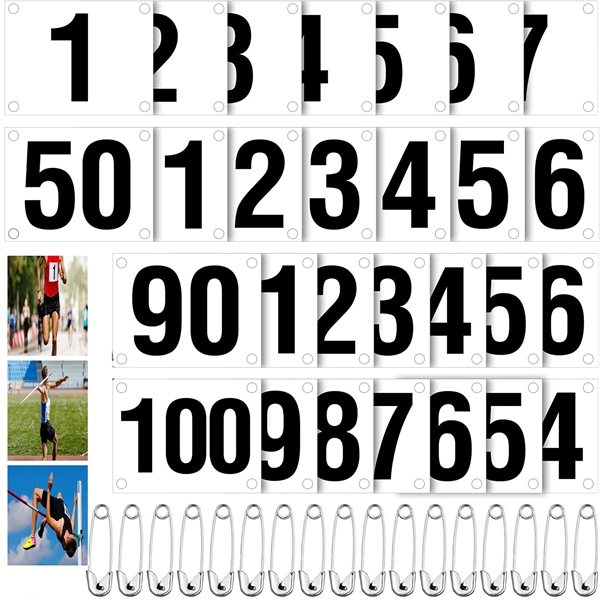 Running Bib Numbers with Safety Pins