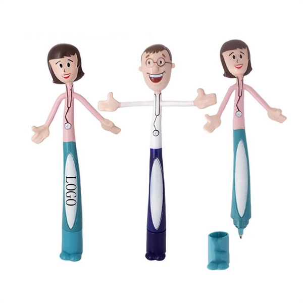 Cartoon Doctor Bendable Ballpoint Pen