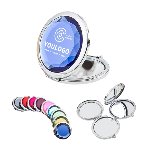 Colorful Crystal Stainless Steel Portable Foldable Cosmetic