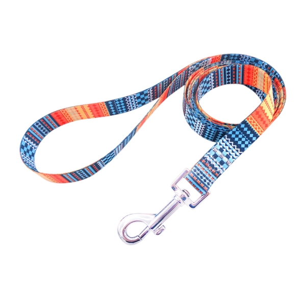 1"Wx72"L Polyester Sublimation Pet Leash w/ Metal Carabiner