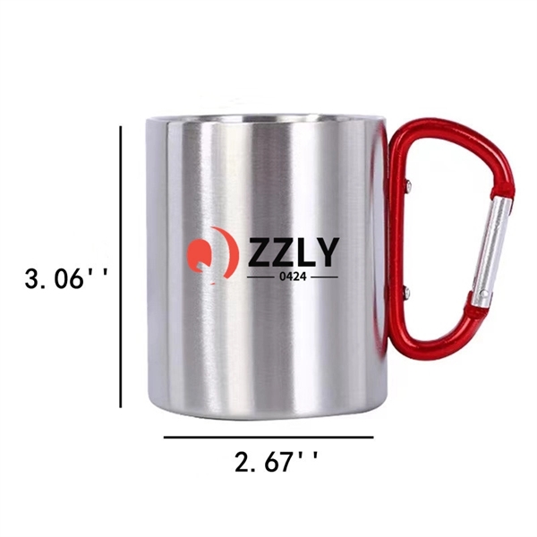 Stainless Steel Mug With Carabiner Handle